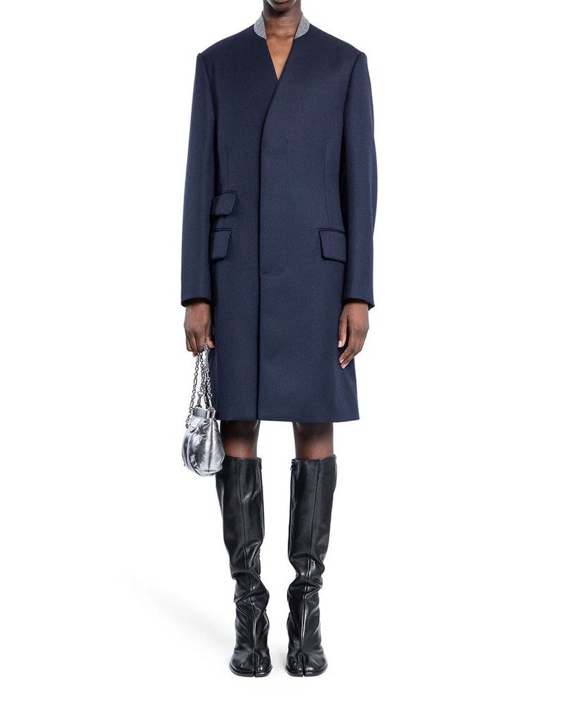 Maison Margiela Blue Wool Coat Glam Steals