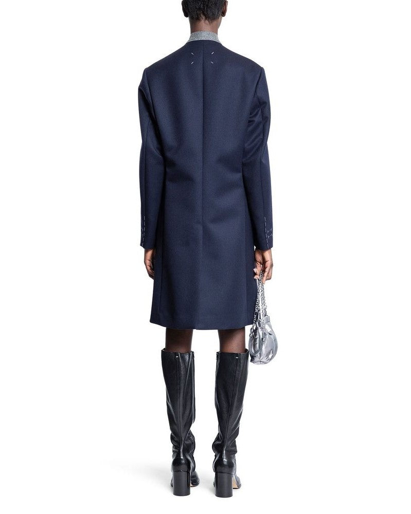 Maison Margiela Blue Wool Coat Glam Steals