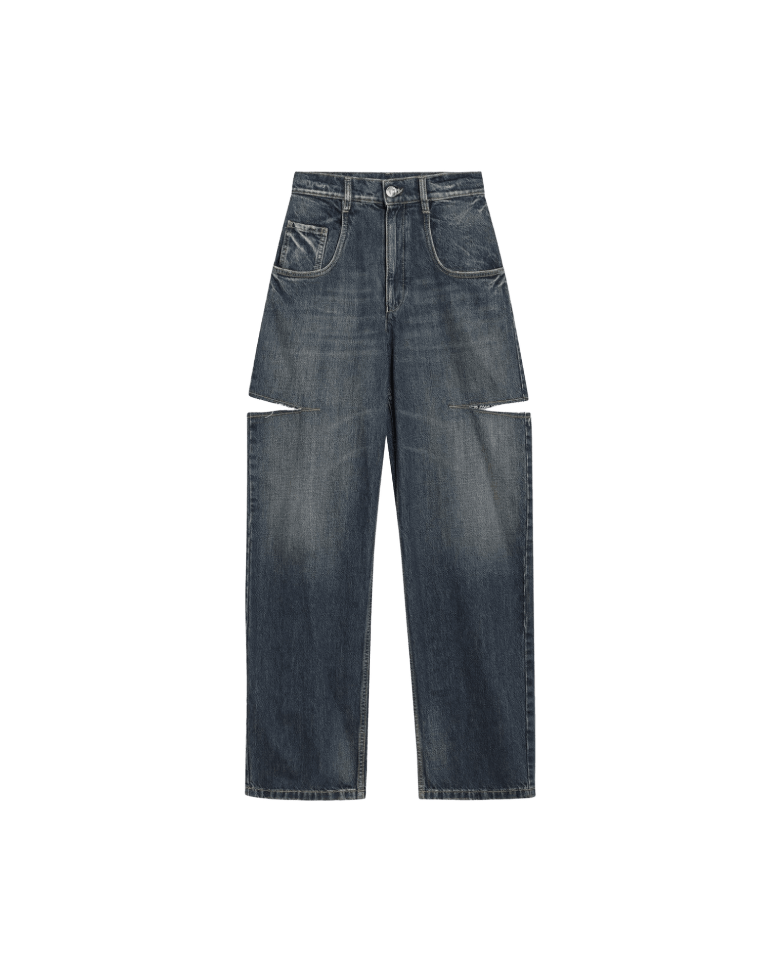 Maison Margiela Blue Ripped Washed Jeans Glam Steals