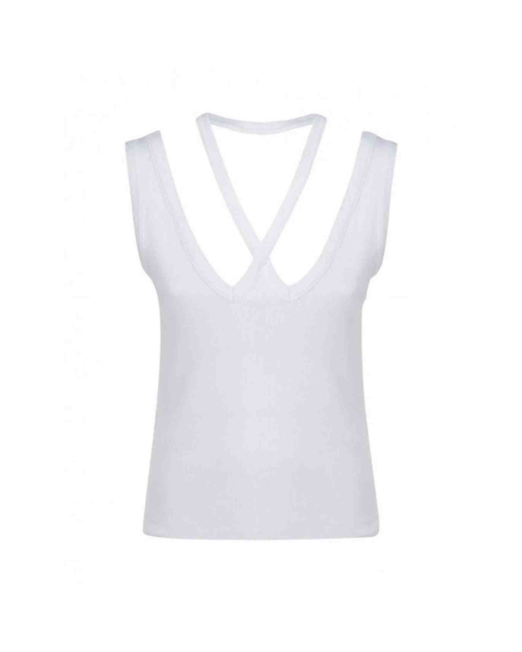 Maison Margiela Cotton Mm6 Ribbed Top Glam Steals