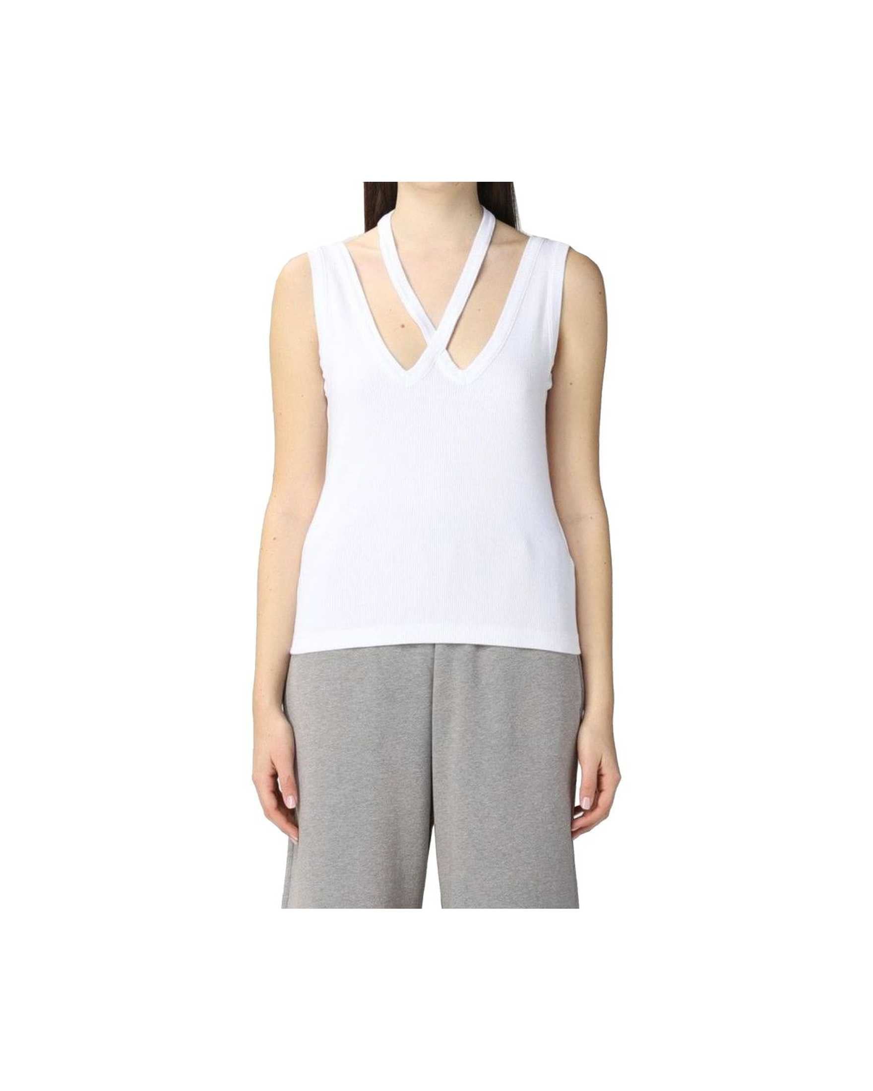 Maison Margiela Cotton Mm6 Ribbed Top Glam Steals