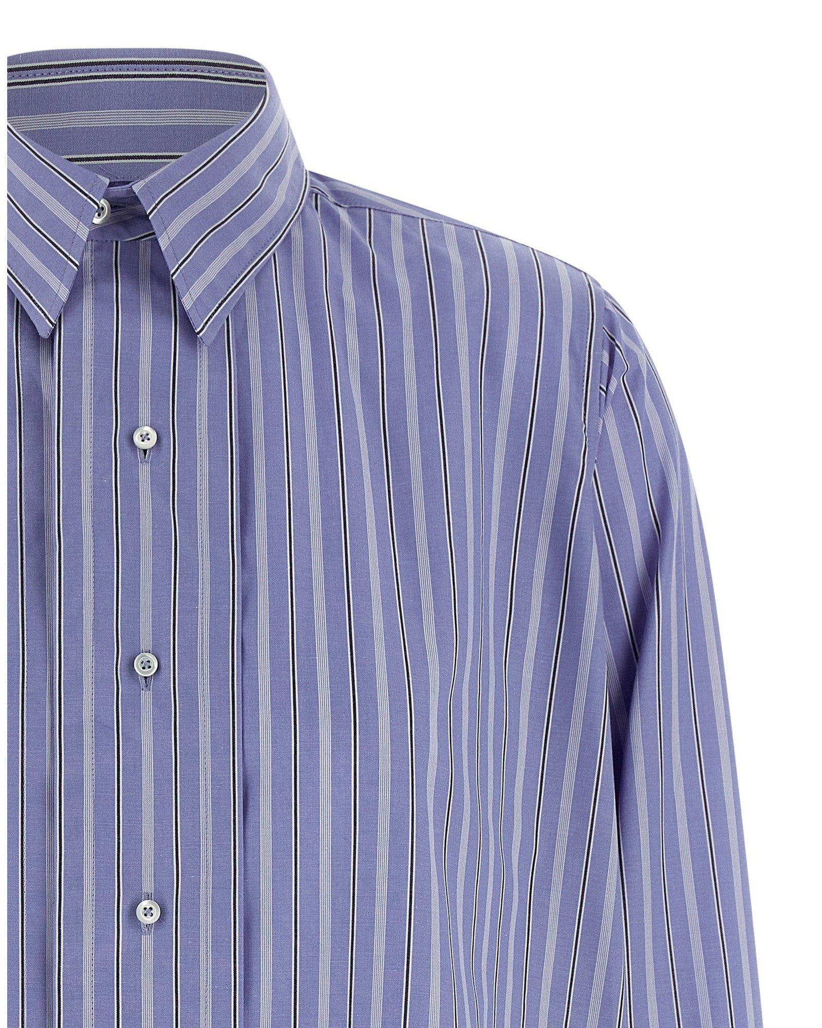 Maison Margiela Cotton Striped Shirt Glam Steals