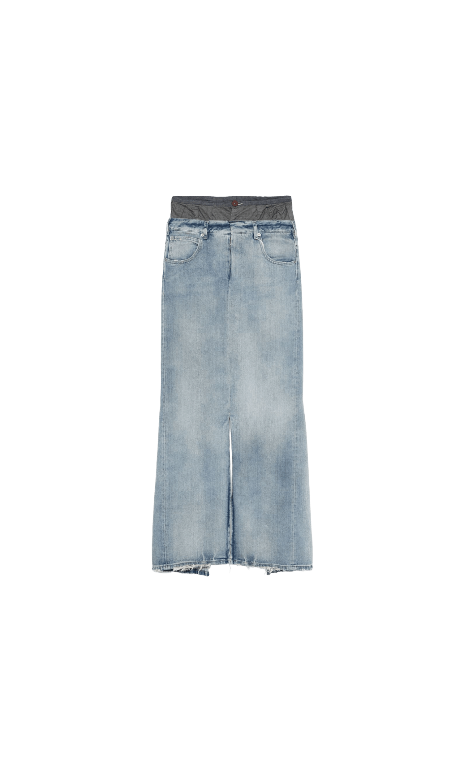 Maison Margiela Denim Maxi Cotton Skirt Glam Steals
