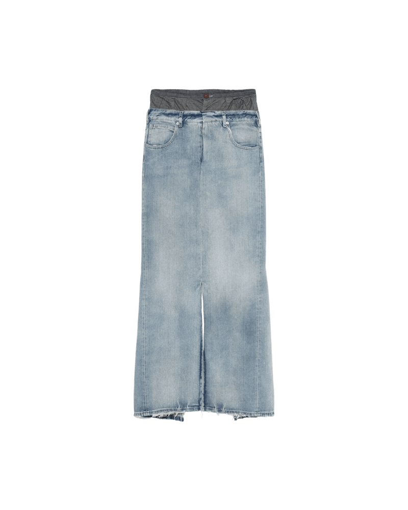 Maison Margiela Denim Maxi Cotton Skirt Glam Steals