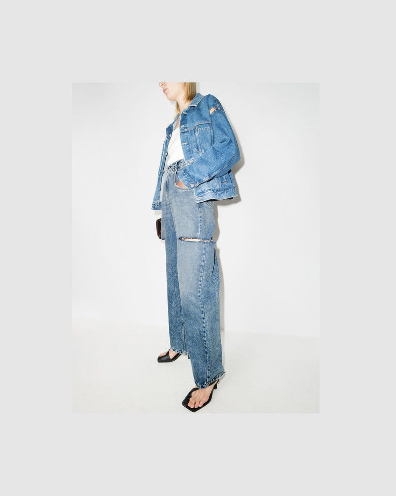 Maison Margiela Distressed Straight Leg Jeans Glam Steals