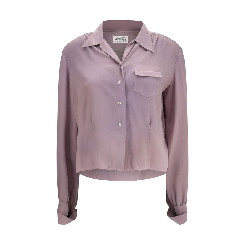 Maison Margiela Purple Silk Dress Shirt Glam Steals