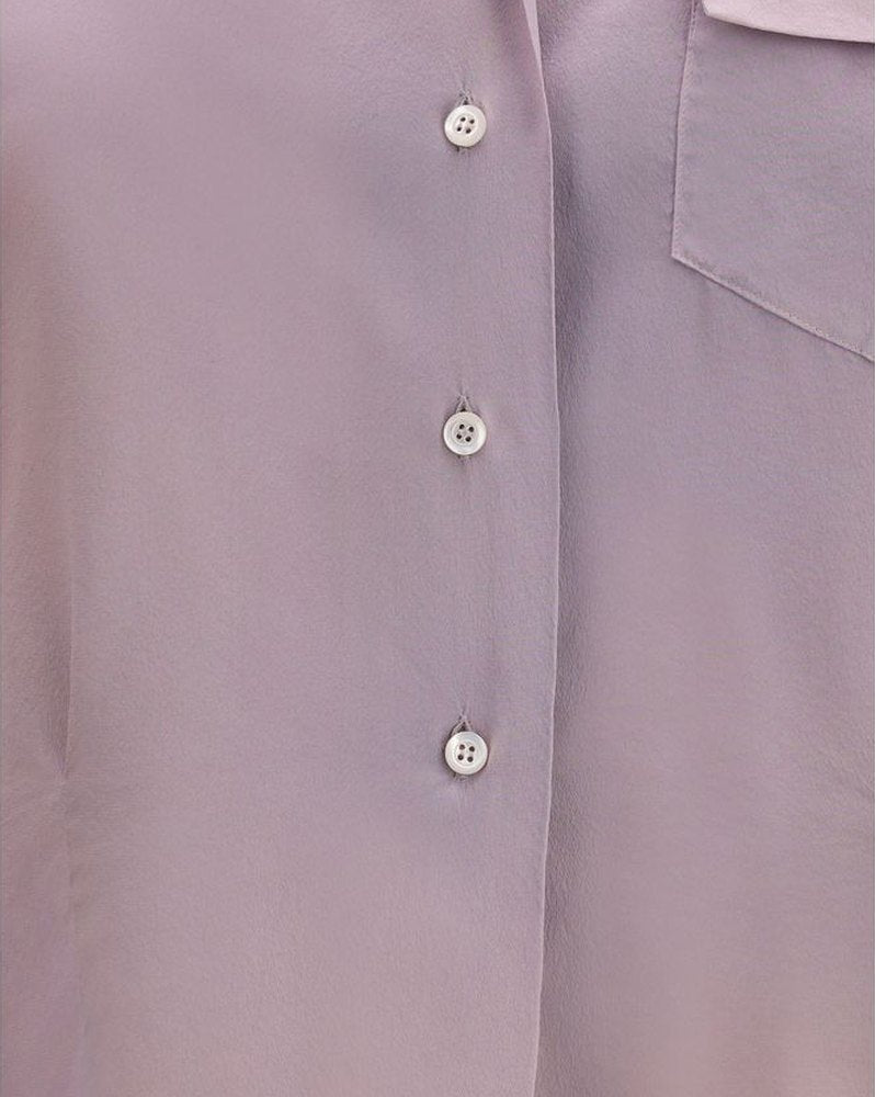 Maison Margiela Purple Silk Dress Shirt 