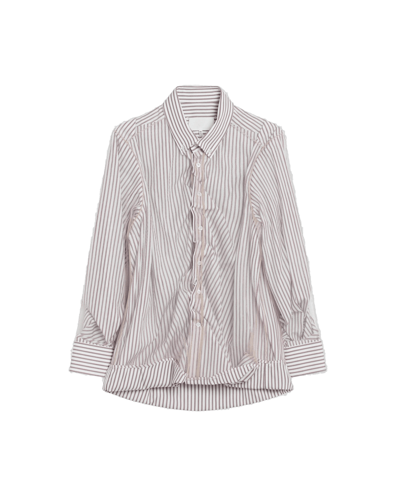 Maison Margiela Striped Layered Tulle Shirt Glam Steals