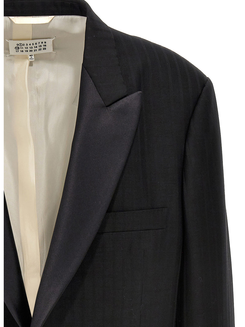 Maison Margiela Striped Single Breast Blazer Jacket Glam Steals