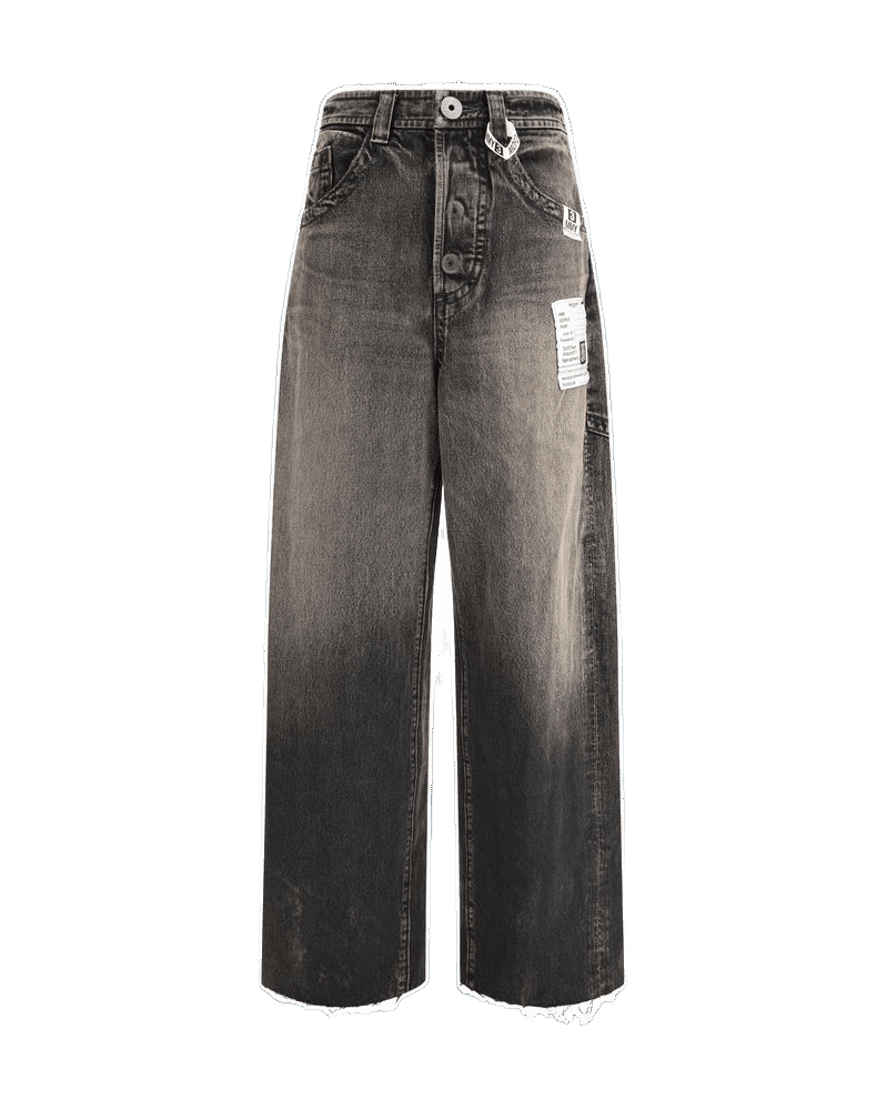 Maison Mihara Yasuhiro Black Cotton Denim Jeans Glam Steals