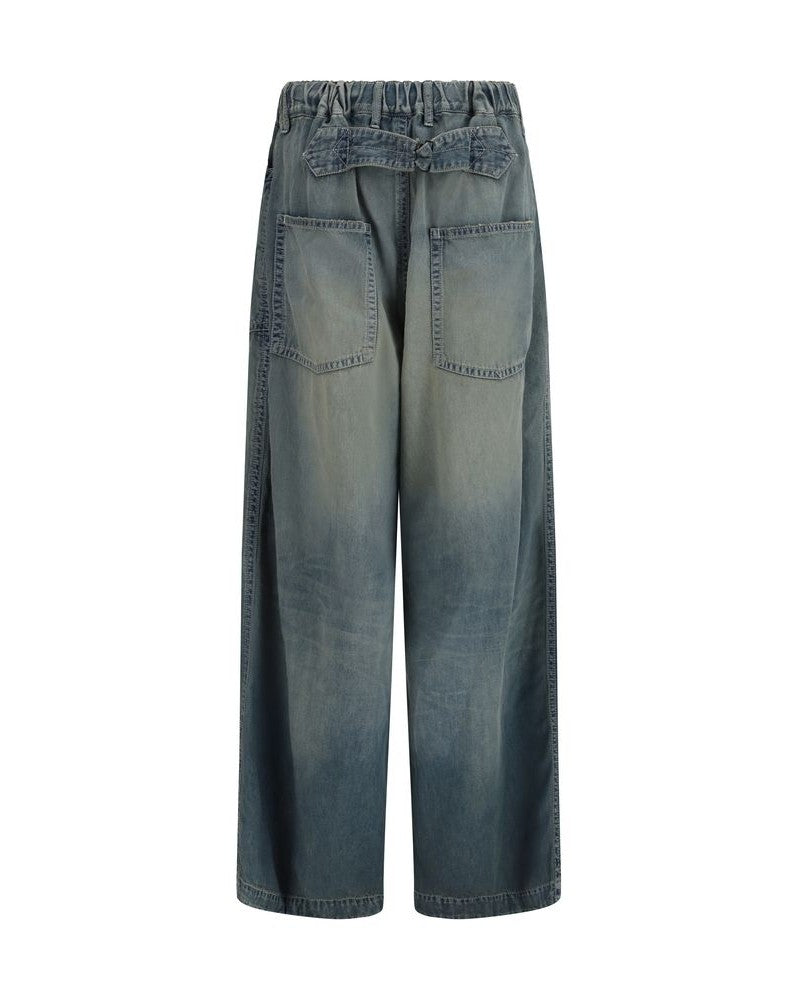Maison Mihara Yasuhiro Blue Cotton Relaxed Fit Jeans Glam Steals