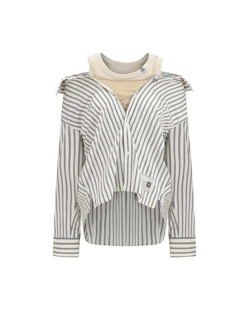 Maison Mihara Yasuhiro White Cotton Pattern Shirt Glam Steals