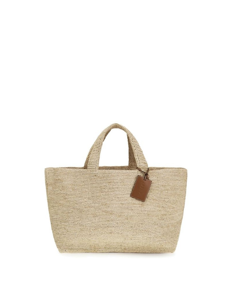 Manebi Beige Raffia Handbag Glam Steals