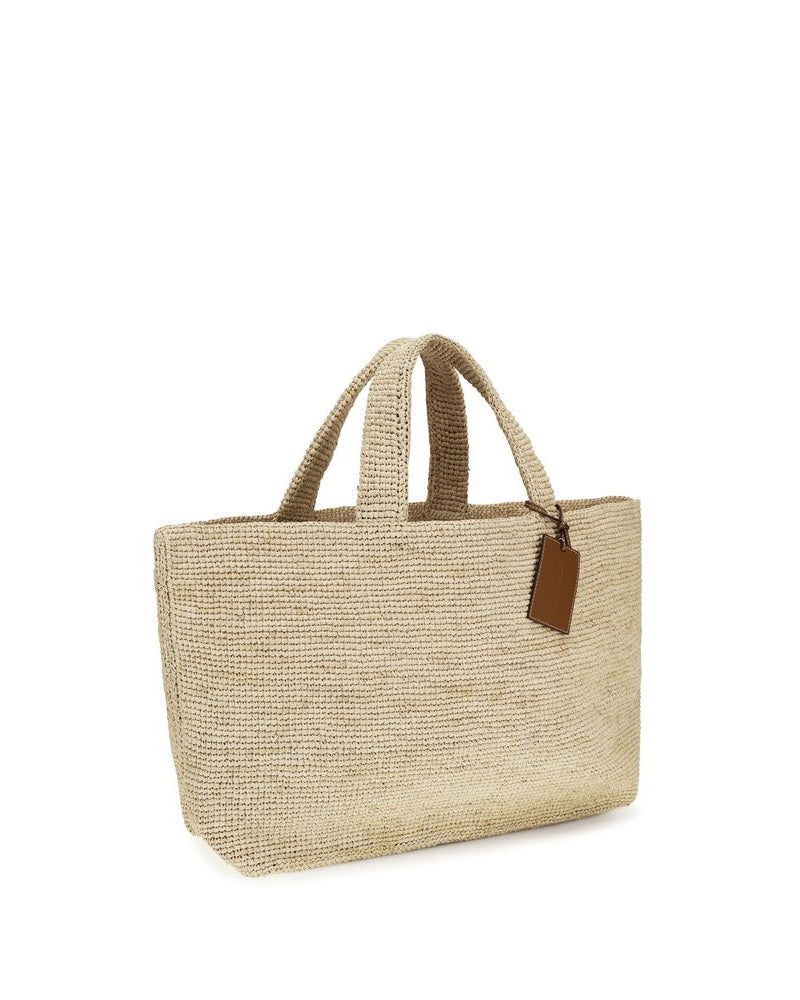 Manebi Beige Raffia Handbag Glam Steals
