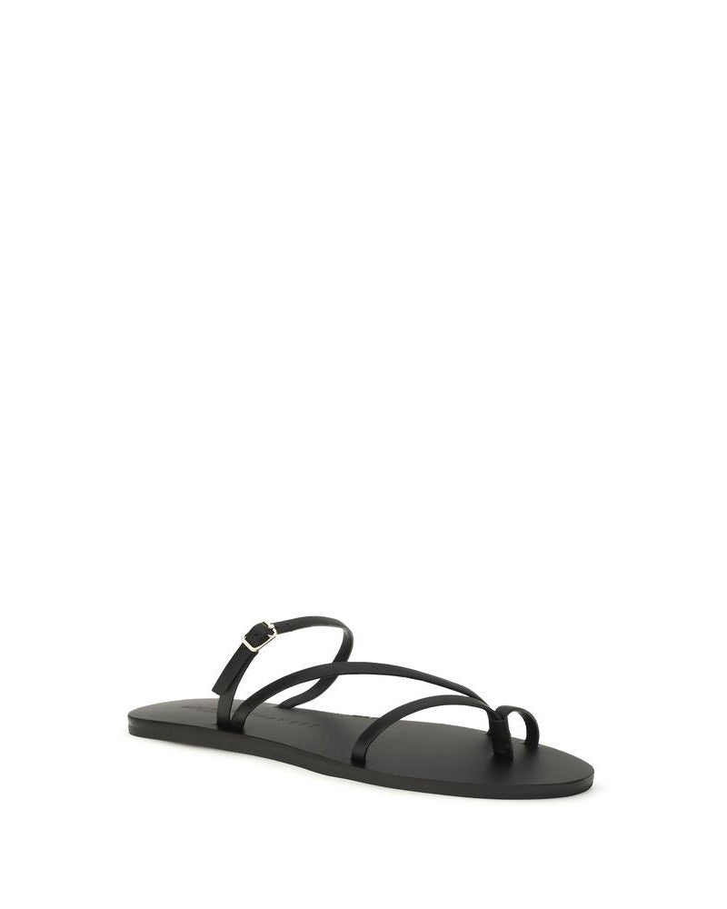 Manebi Black Flat Sandals Glam Steals