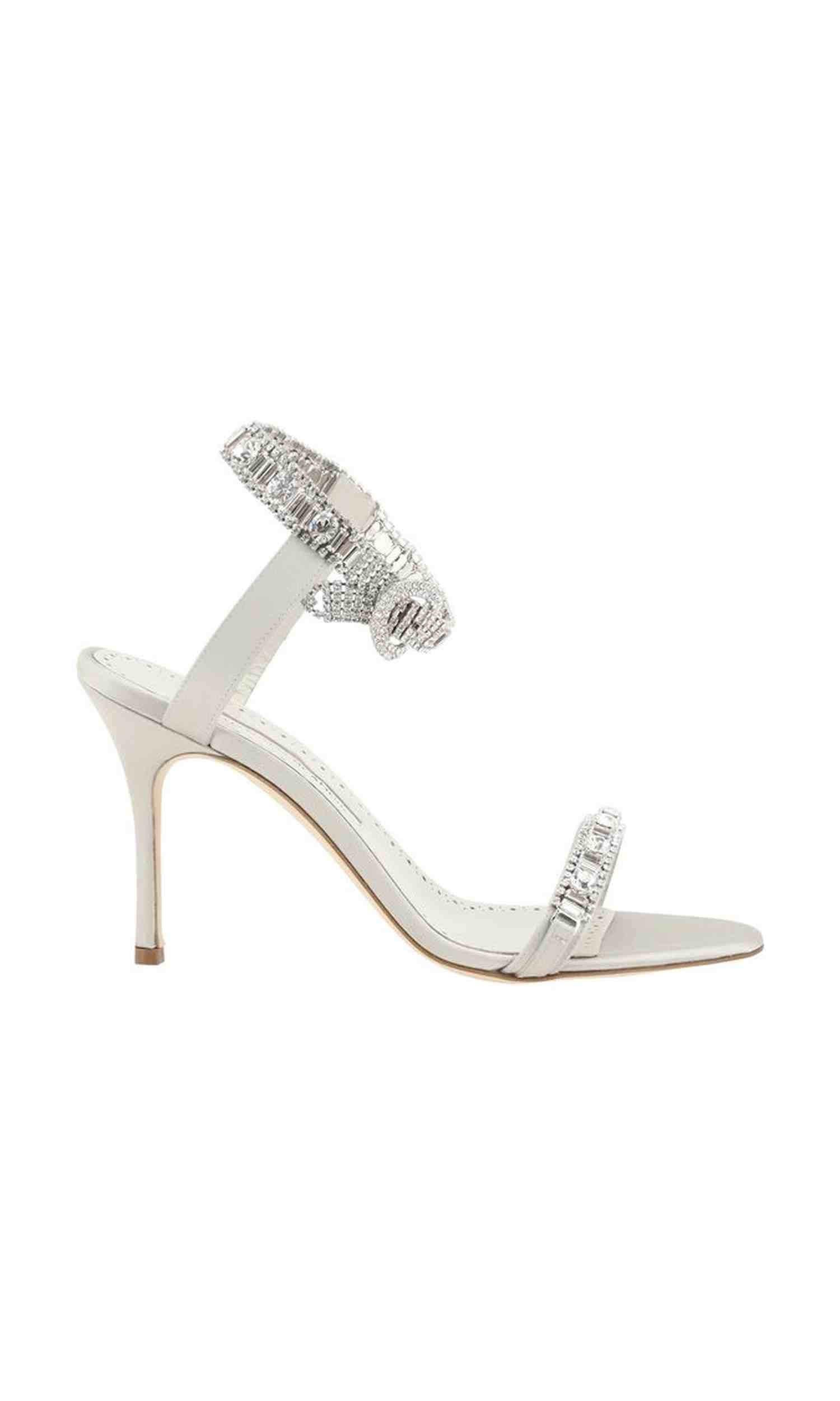 Manolo Blahnik Asasan Satin Sandals Glam Steals