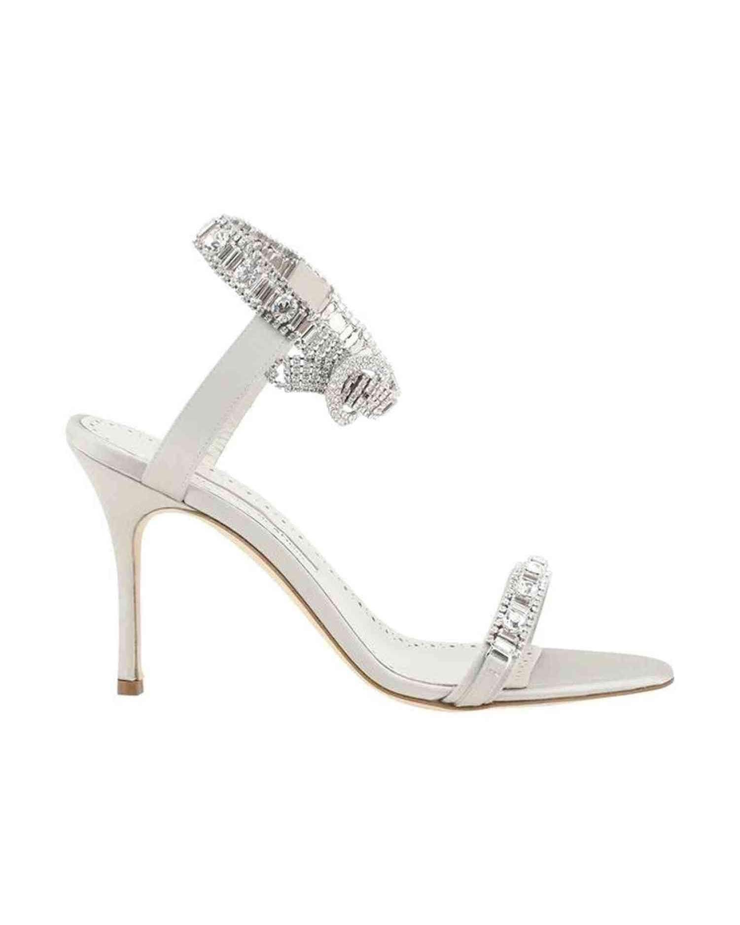 Manolo Blahnik Asasan Satin Sandals Glam Steals