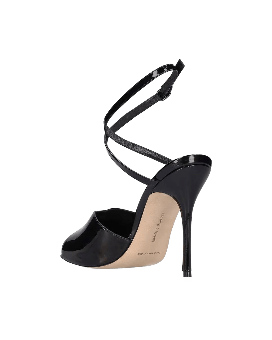 Manolo Blahnik Black Patent Calfskin Stiletto Heels Glam Steals