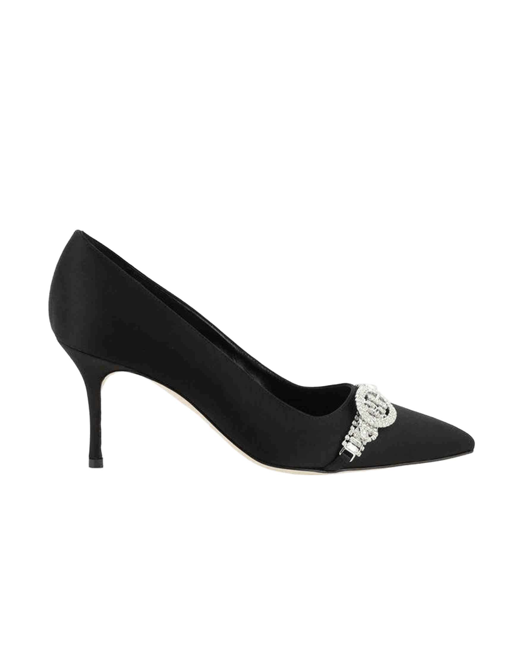 Manolo Blahnik Black Satin Asapump Pumps Glam Steals