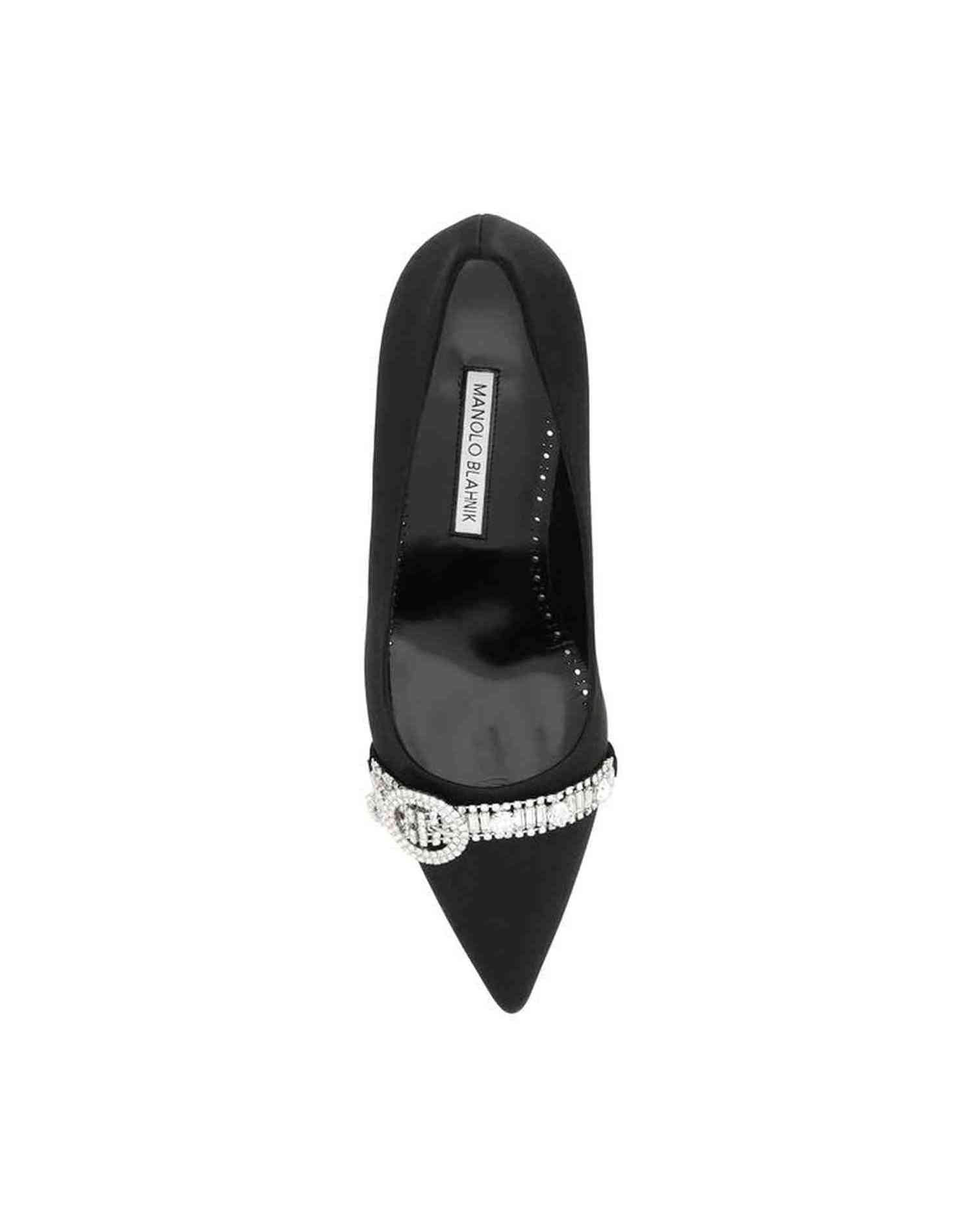 Manolo Blahnik Black Satin Asapump Pumps Glam Steals