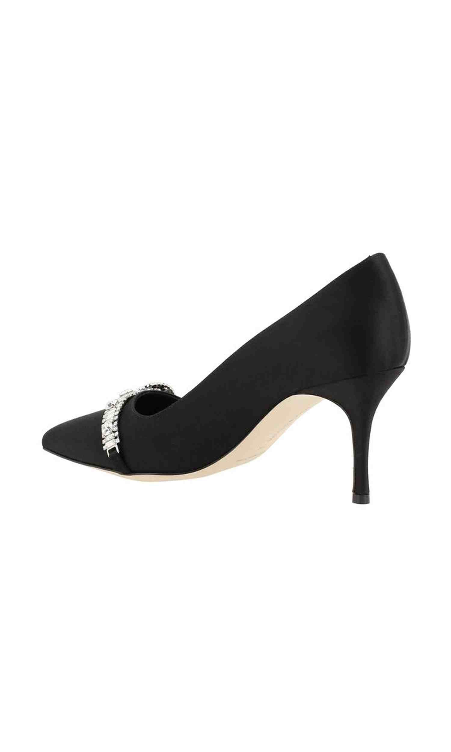 Manolo Blahnik Black Satin Asapump Pumps Glam Steals