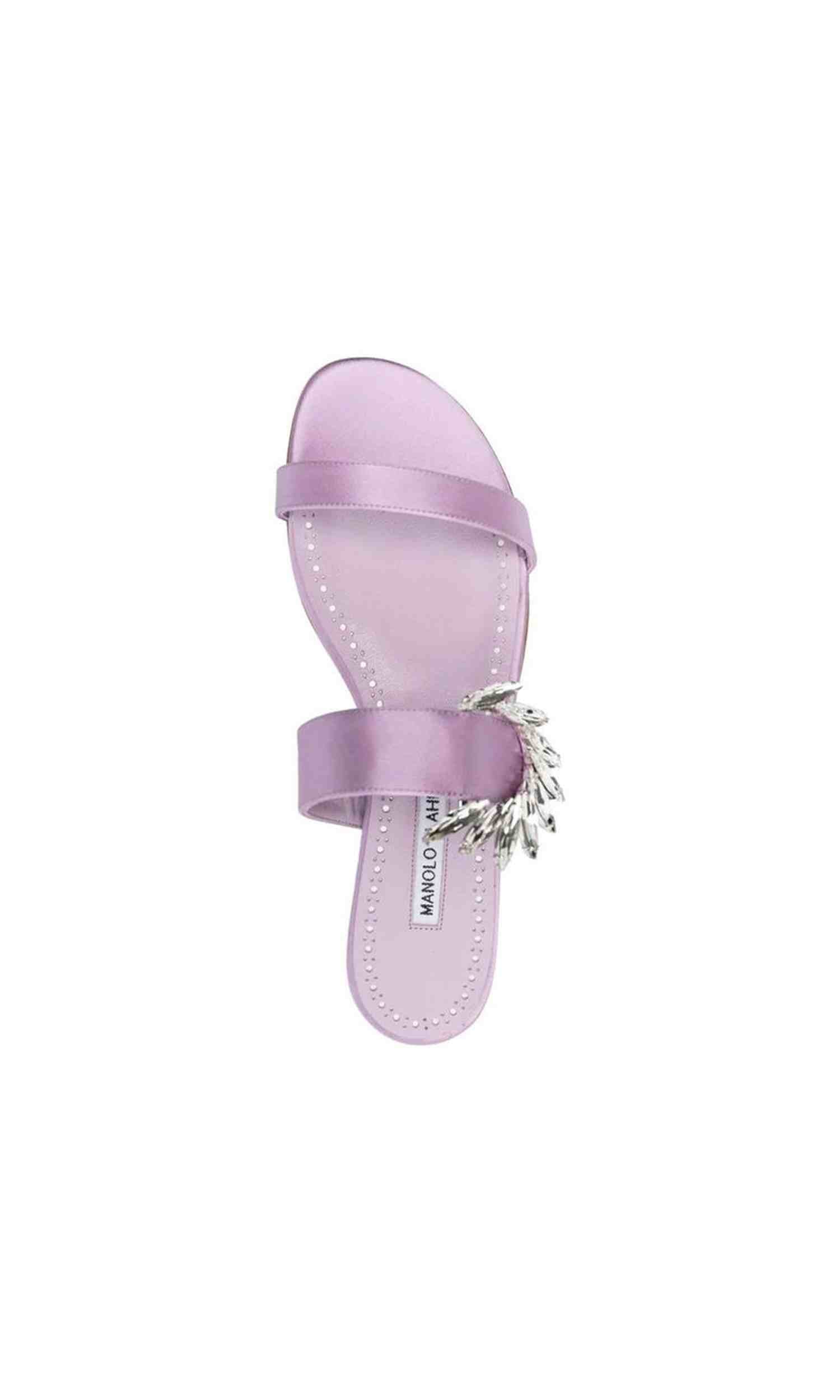 Manolo Blahnik Chivela 010 Flat Sandals Glam Steals