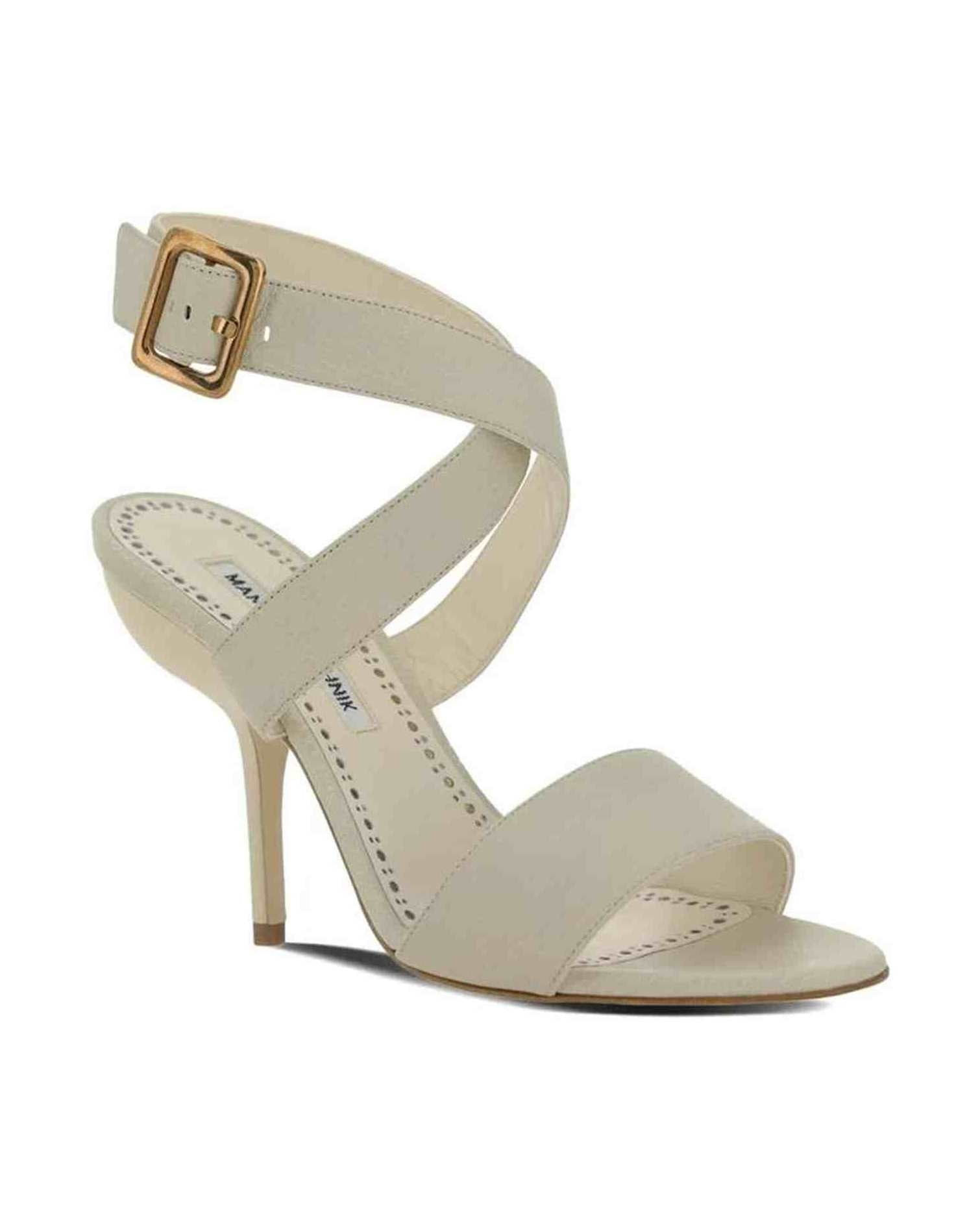 Manolo Blahnik Leather Helua 105 Sandals Glam Steals
