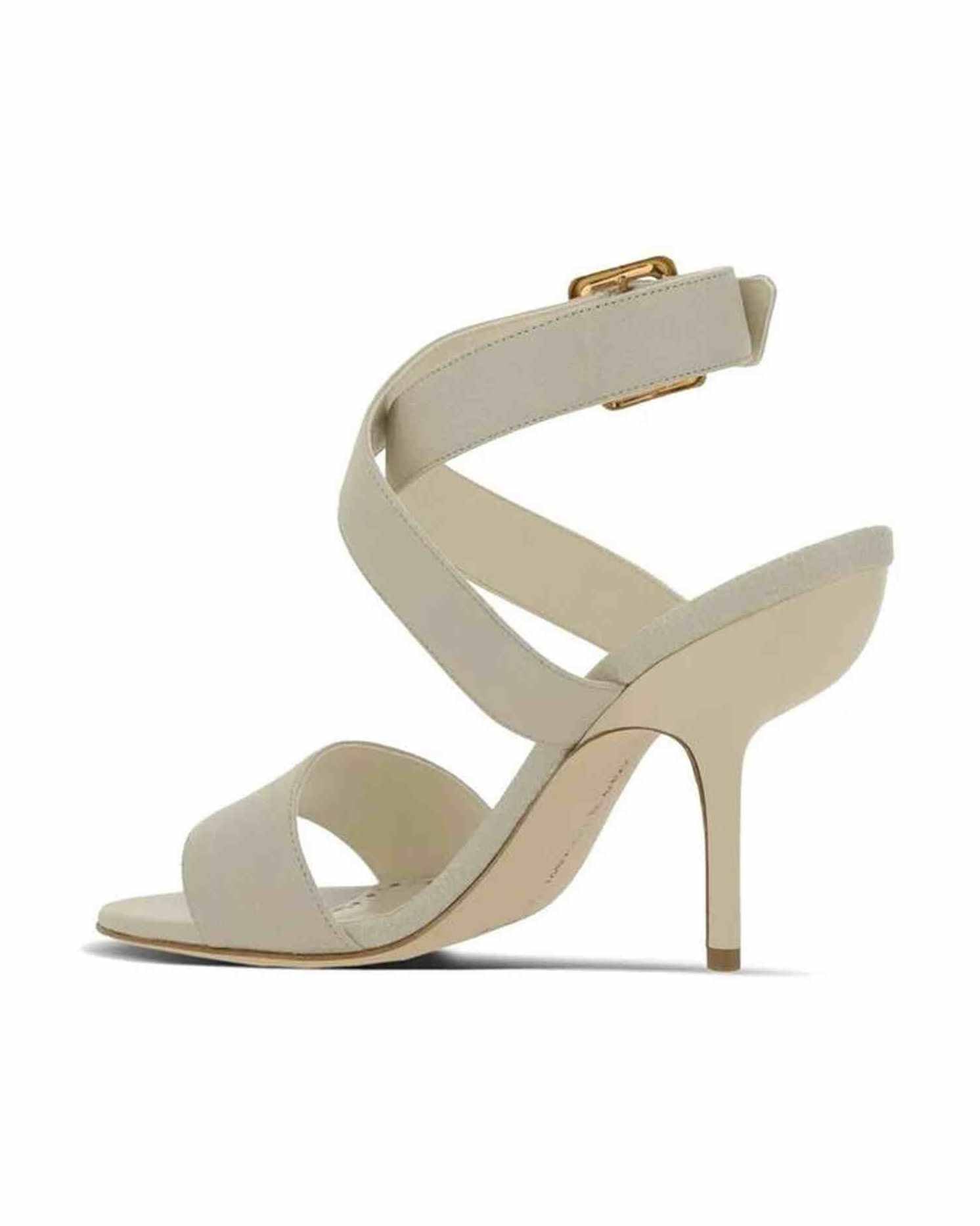 Manolo Blahnik Leather Helua 105 Sandals Glam Steals