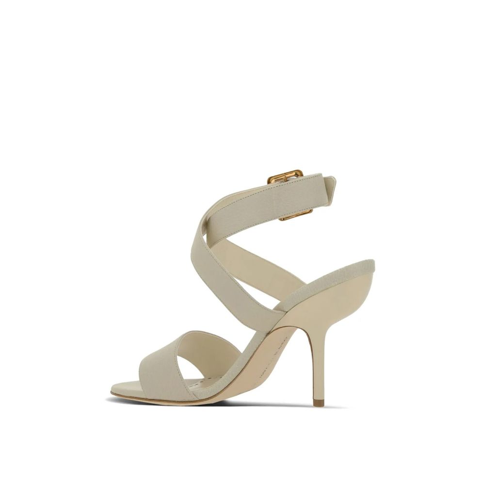Manolo Blahnik Leather Helua 105 Sandals Glam Steals