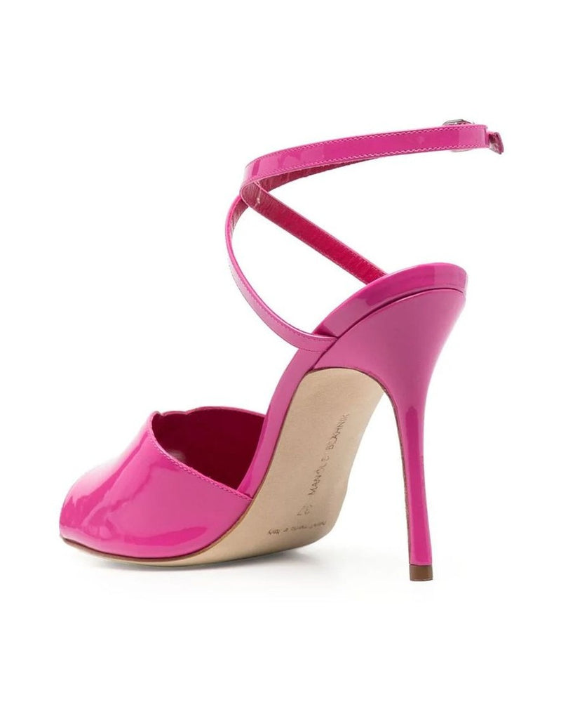 Manolo Blahnik Multicolor Calfskin Stiletto Heel Sandals Glam Steals