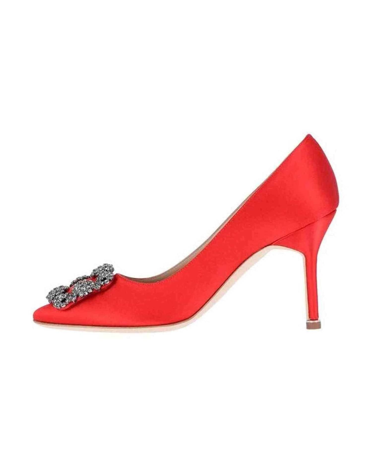 Manolo Blahnik Satin Hangisi 090 Pumps Glam Steals
