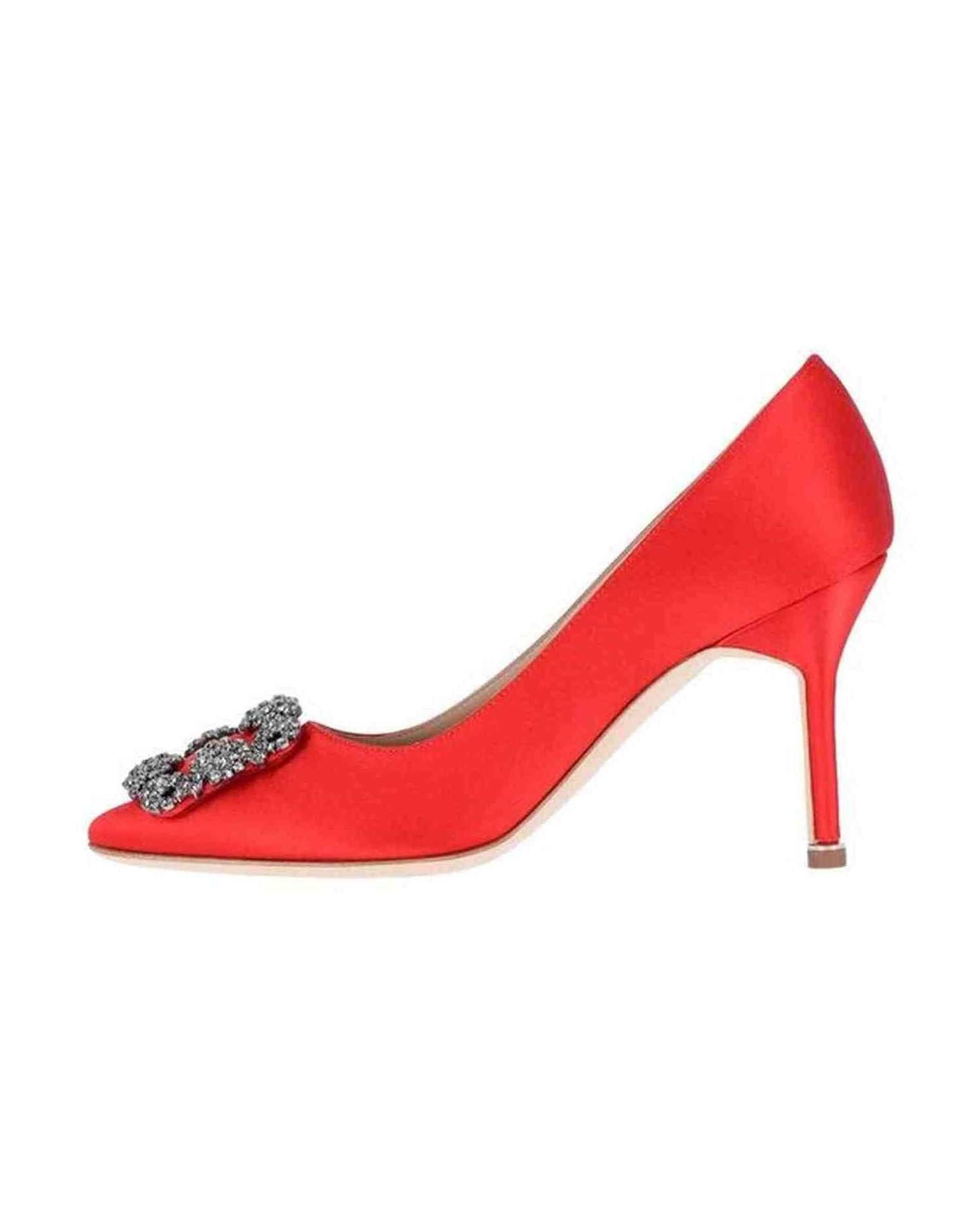 Manolo Blahnik Satin Hangisi 090 Pumps Glam Steals