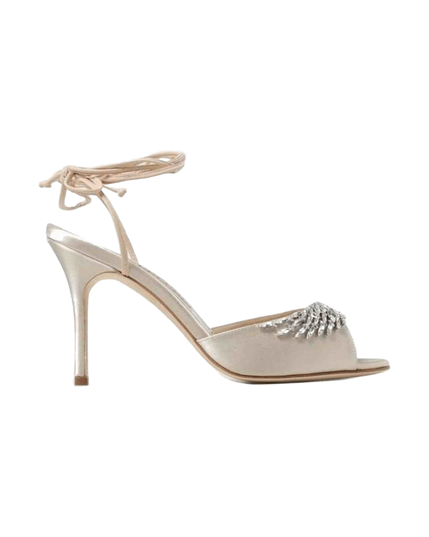 Manolo Blahnik Satin Plumena 090 Sandals Glam Steals