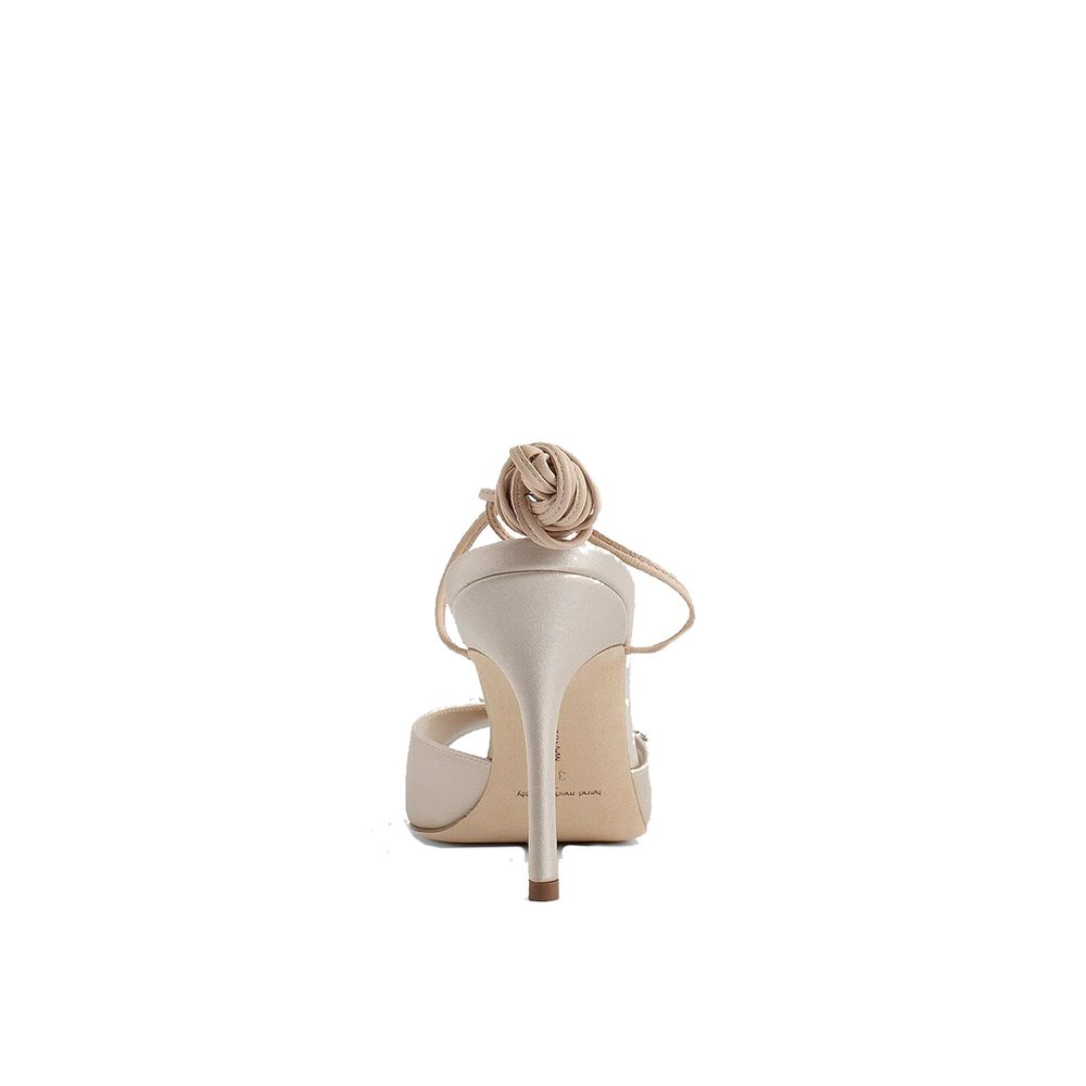 Manolo Blahnik Satin Plumena 090 Sandals Glam Steals