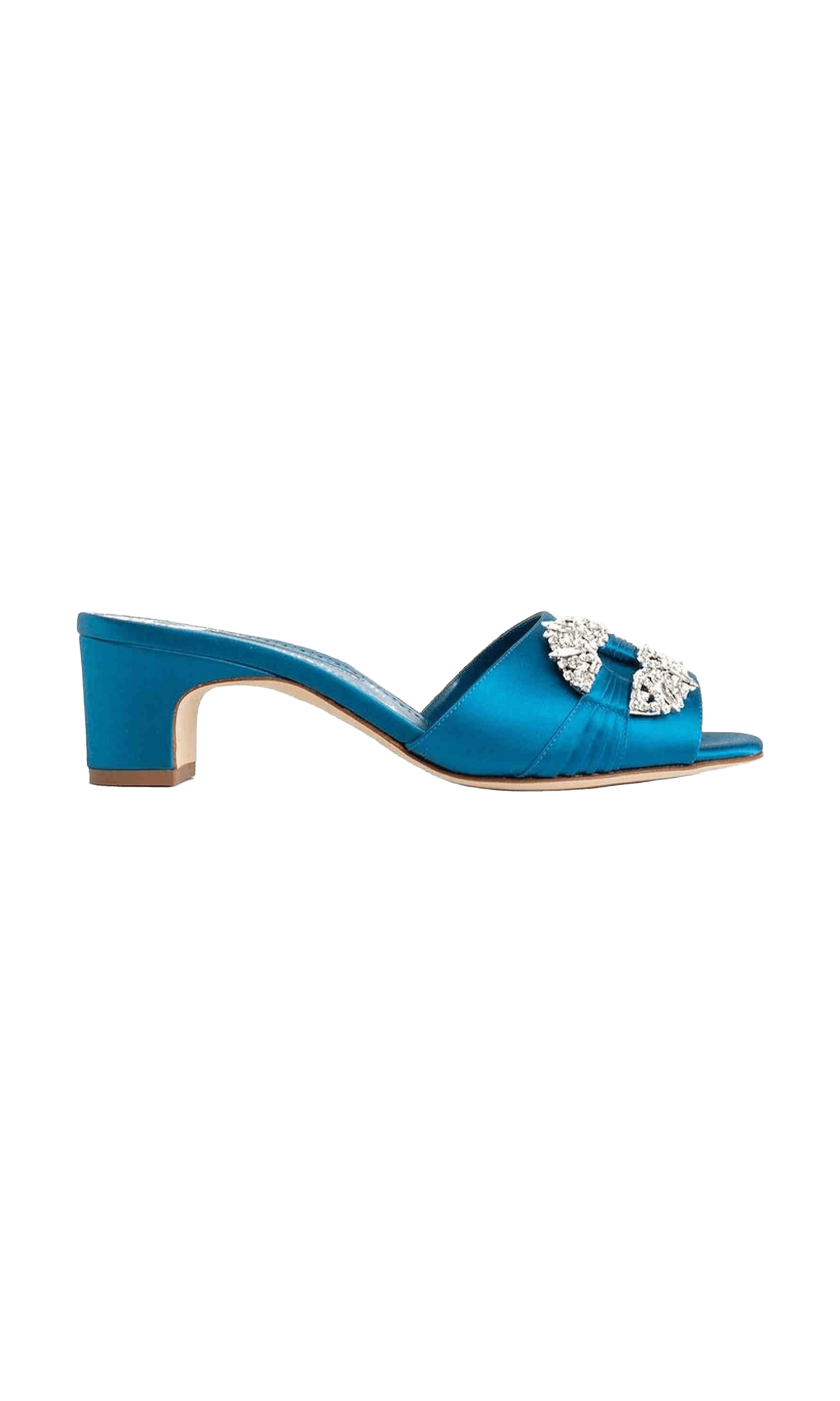 Manolo Blahnik Satin Prinap 050 Mules Glam Steals