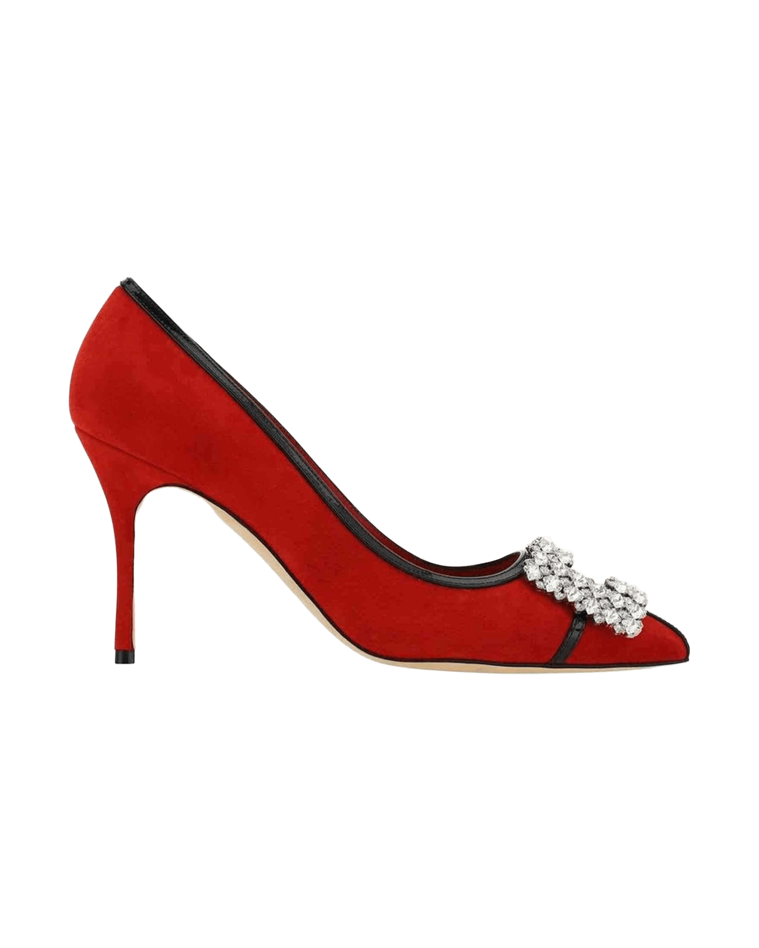 Manolo Blahnik Suede Tuberian 90 Pumps Glam Steals