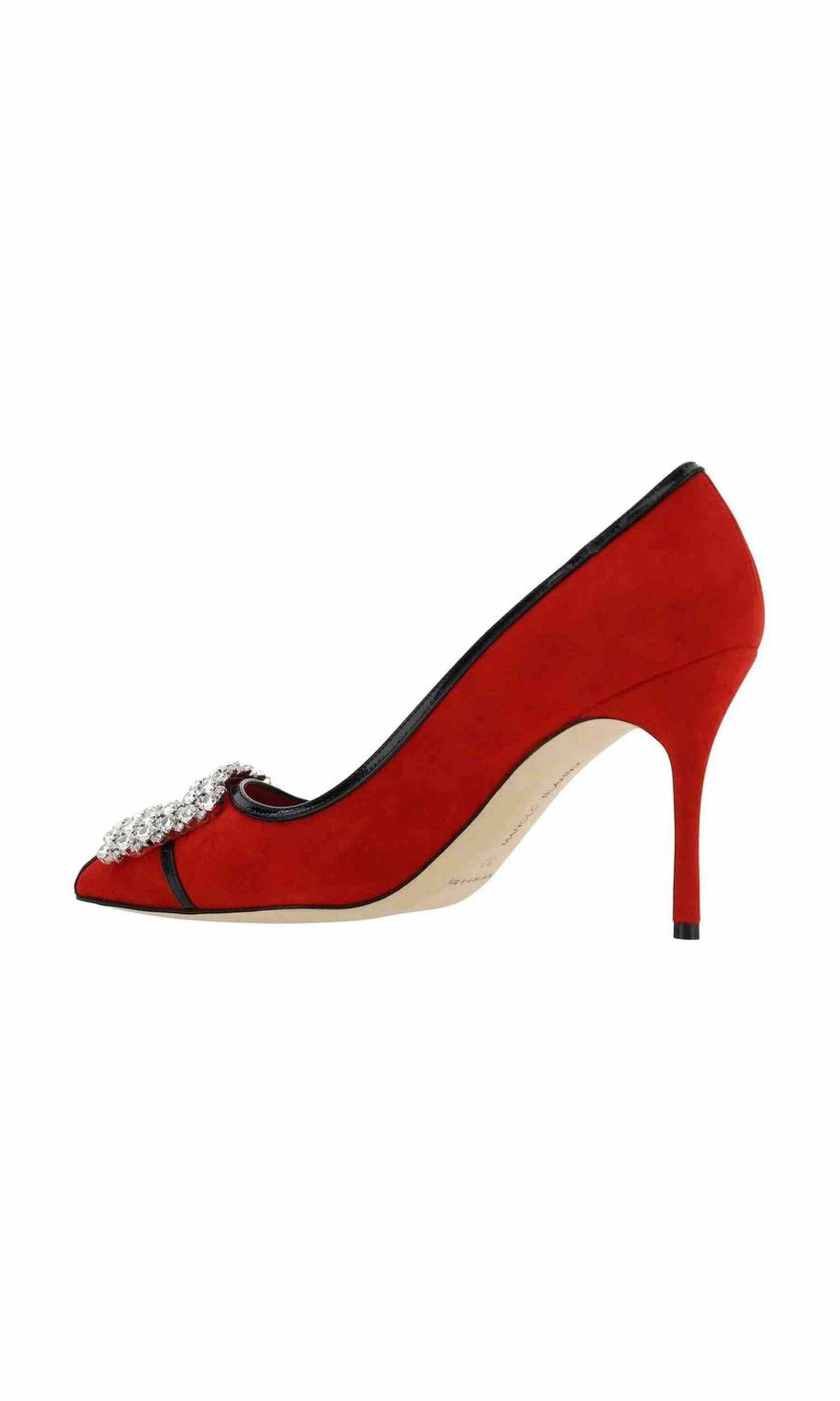 Manolo Blahnik Suede Tuberian 90 Pumps Glam Steals