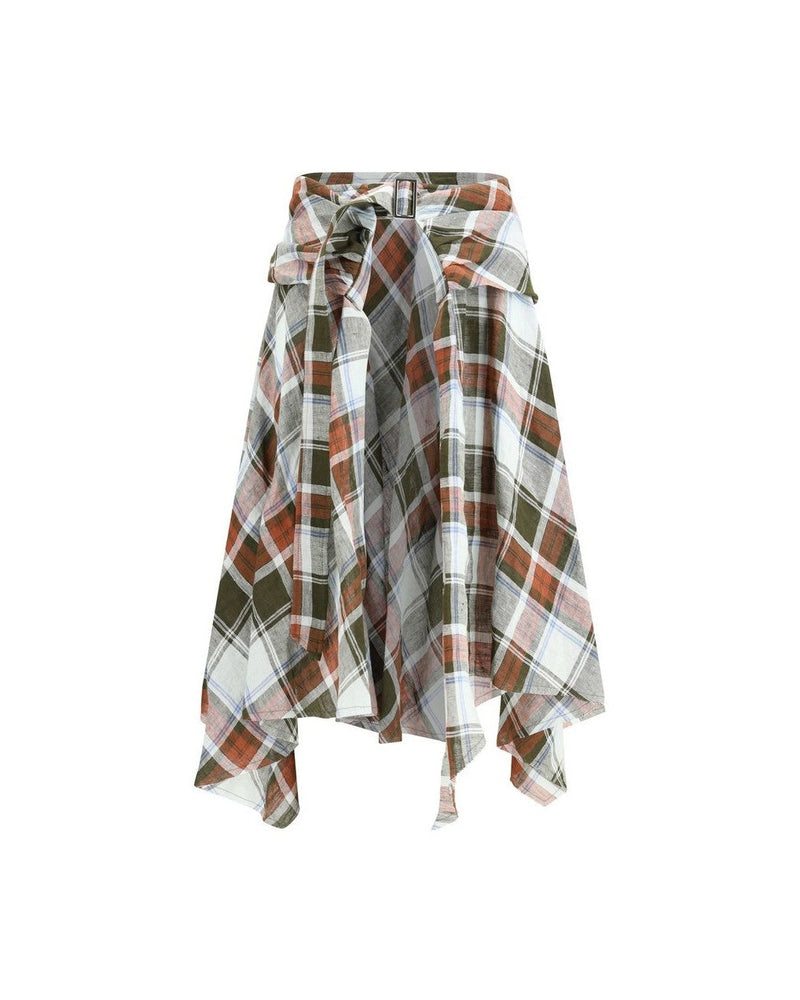 Marbell Multicolor Linen Midi Skirt Glam Steals