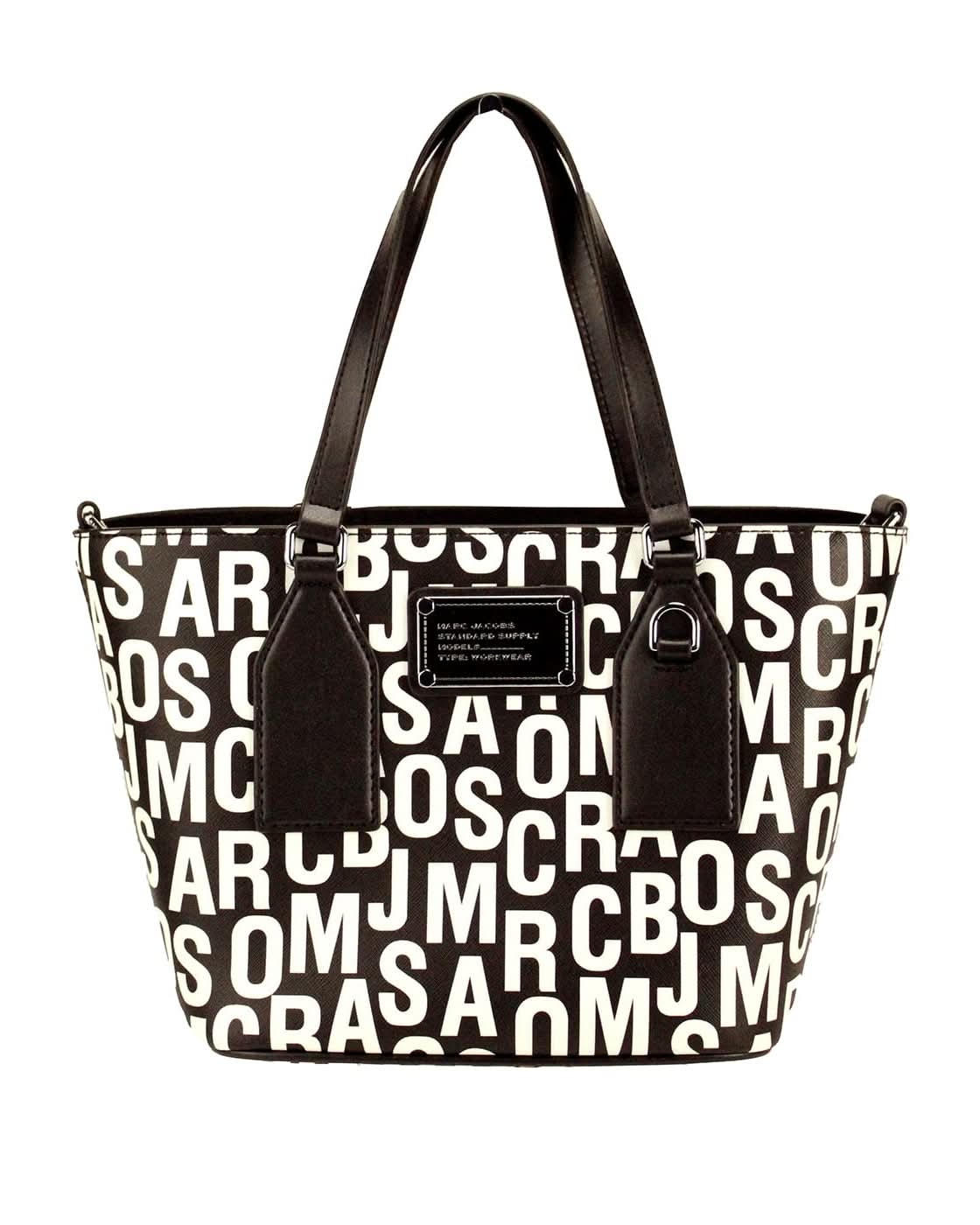 Marc Jacobs Black Leather Small Tote Crossbody Bag Glam Steals