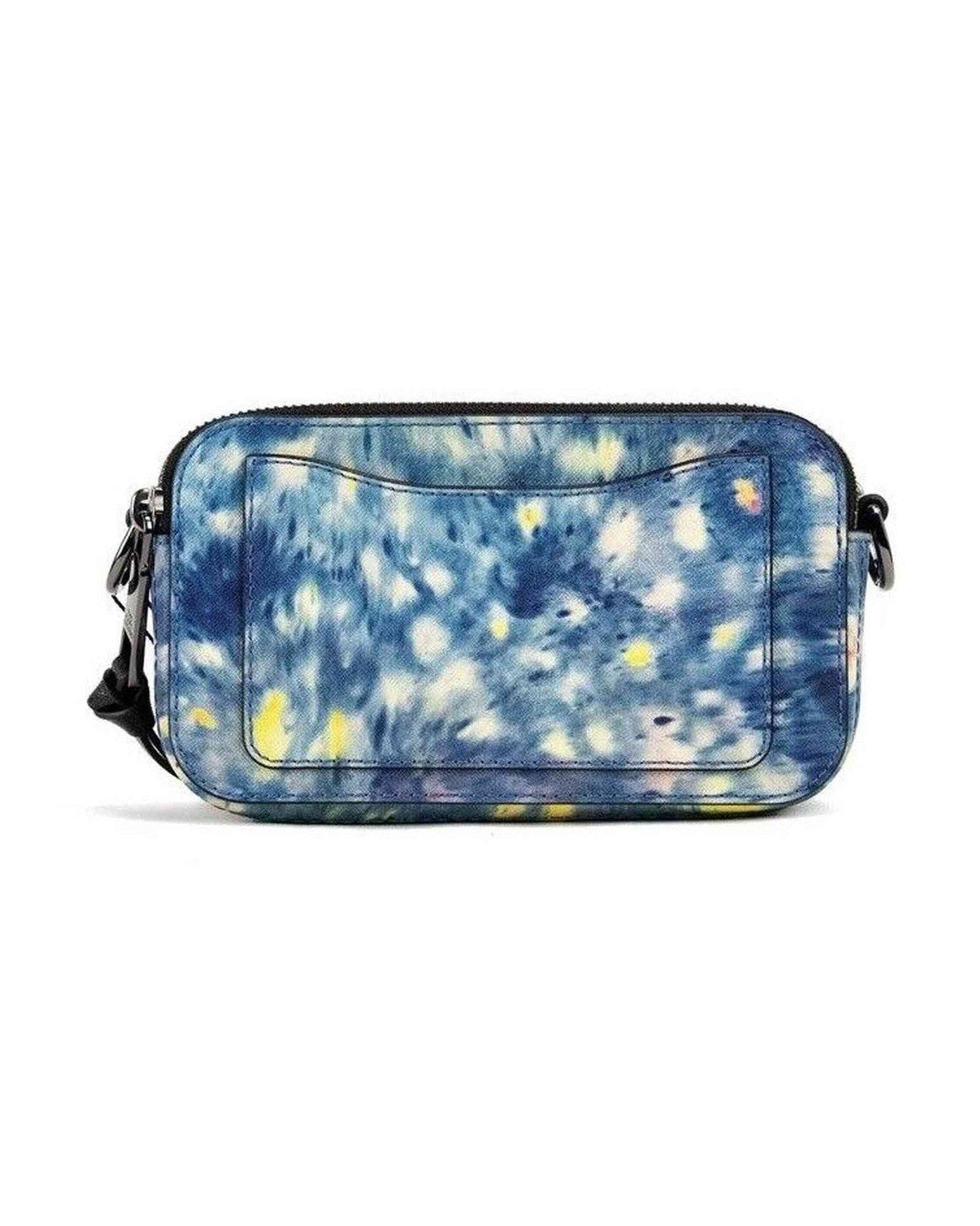Marc Jacobs The Snapshot Bag Watercolor Printed Leather Shoulder Bag Blue Purse Glam Steals