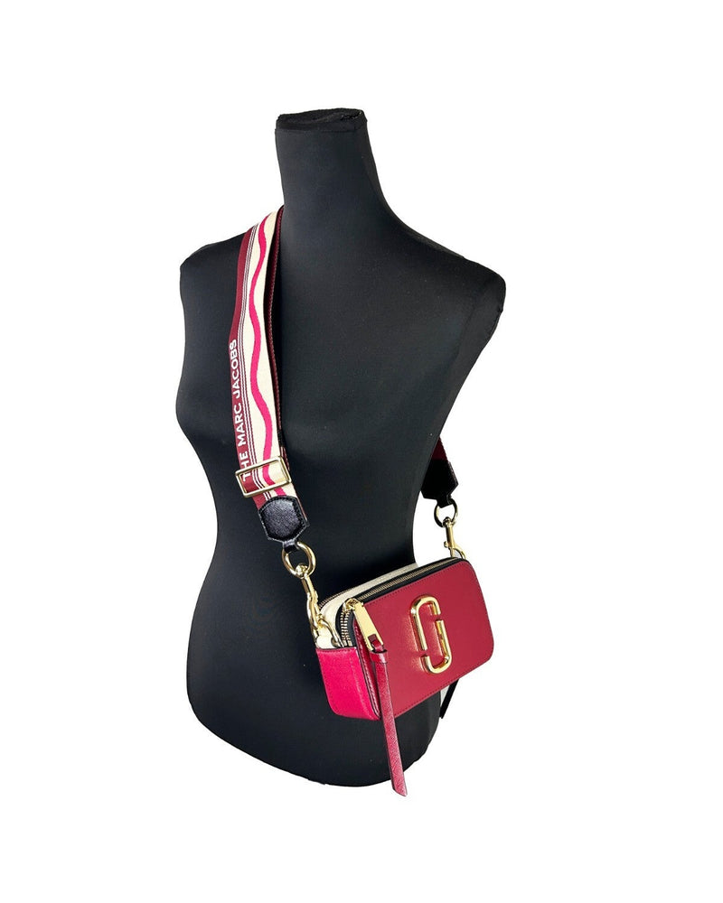 Marc Jacobs Red Leather Snapshot Shoulder Bag Multi Glam Steals