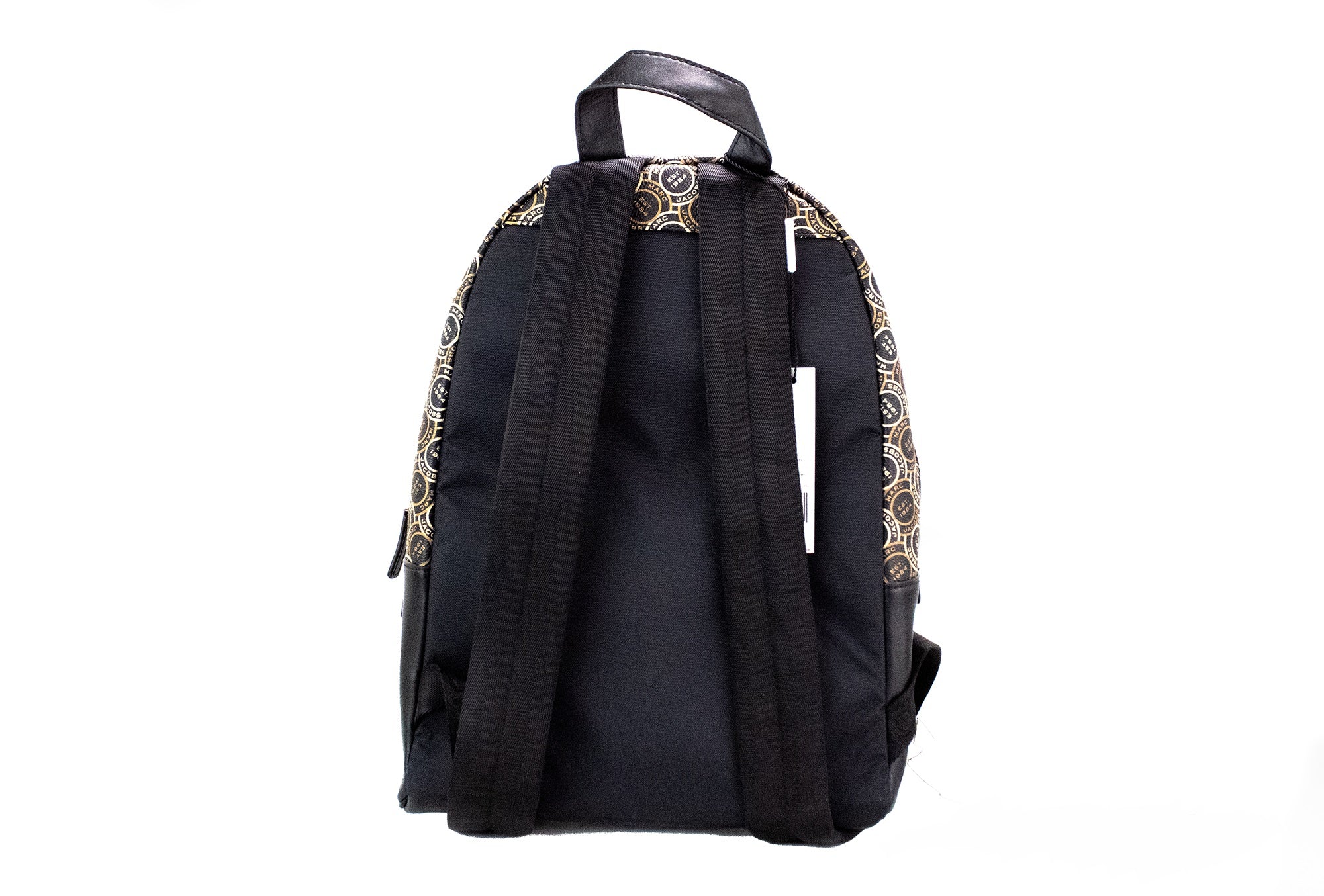 Marc Jacobs Signet Medium Logo Printed Leather Shoulder Backpack Black Bookbag Glam Steals