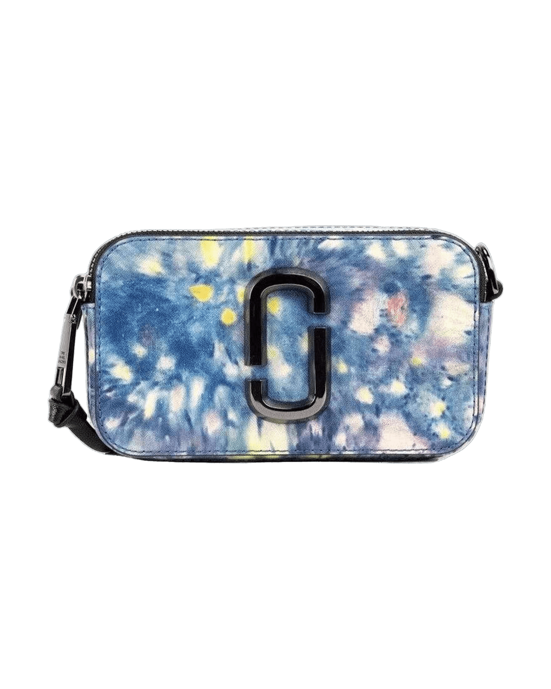 Marc Jacobs The Snapshot Bag Watercolor Printed Leather Shoulder Bag Blue Purse Glam Steals