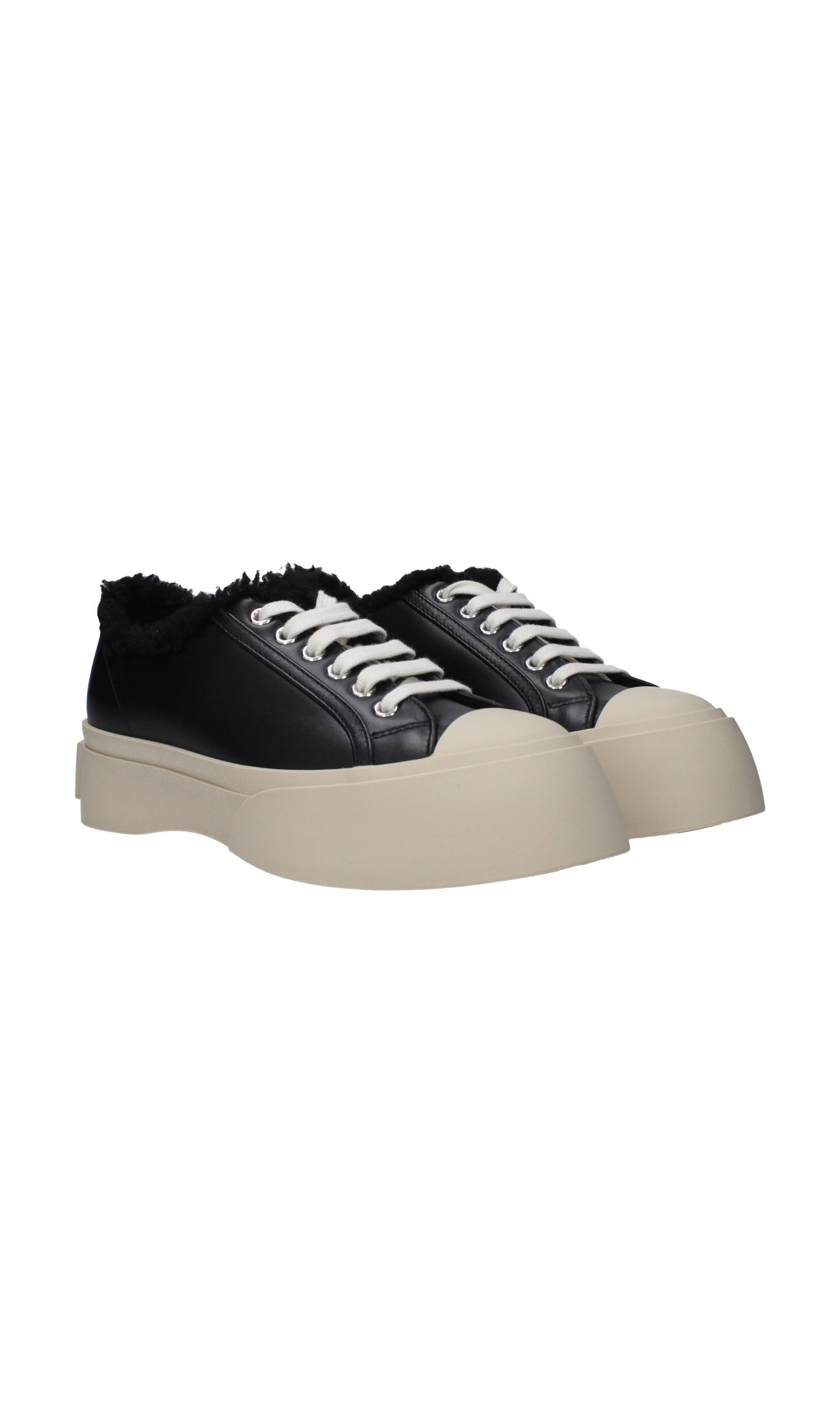 Marni Black Leather Chunky Sneakers Glam Steals