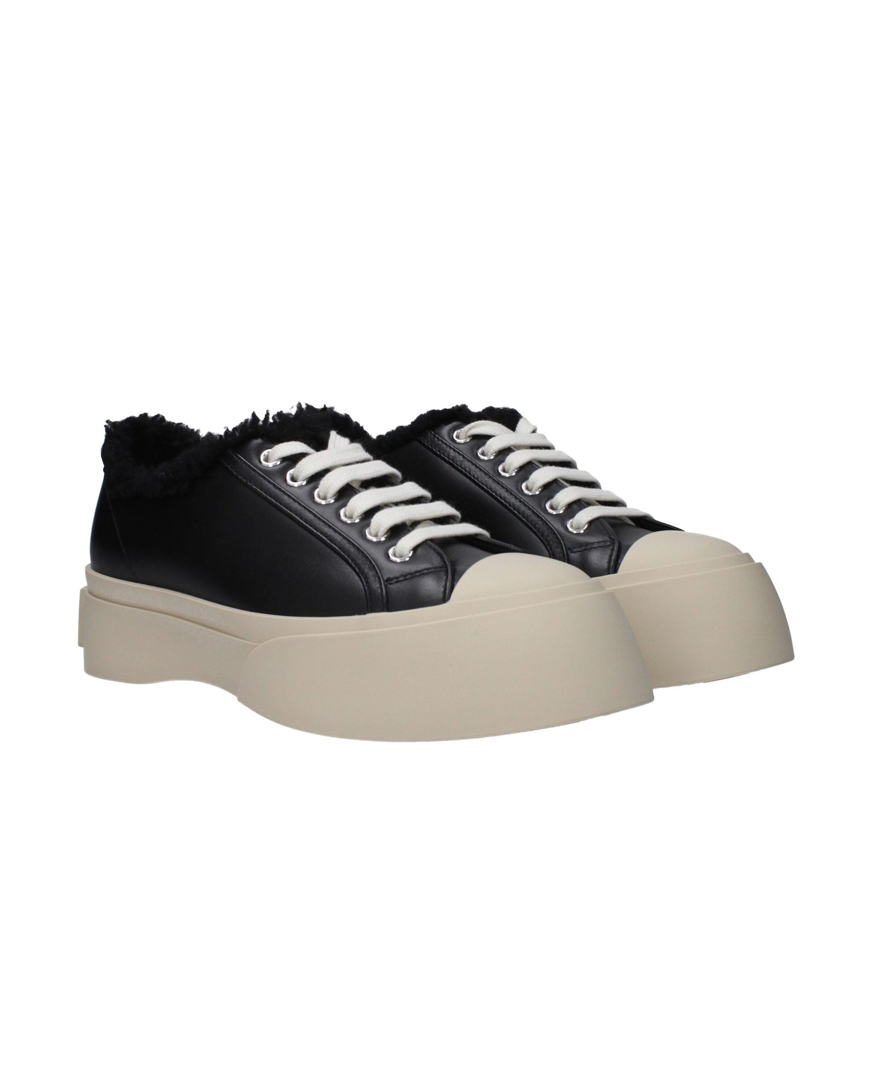 Marni Black Leather Chunky Sneakers Glam Steals