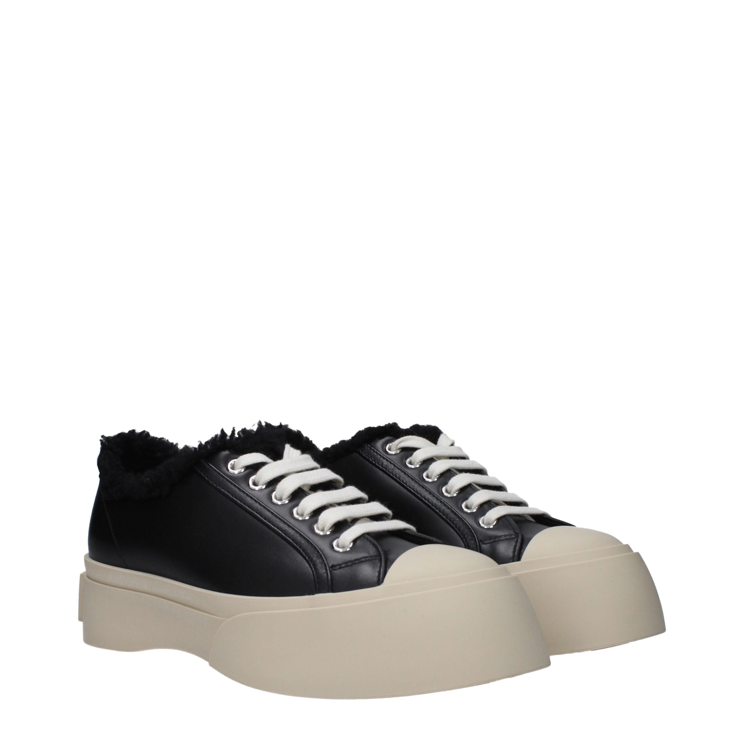 Marni Black Leather Chunky Sneakers Glam Steals