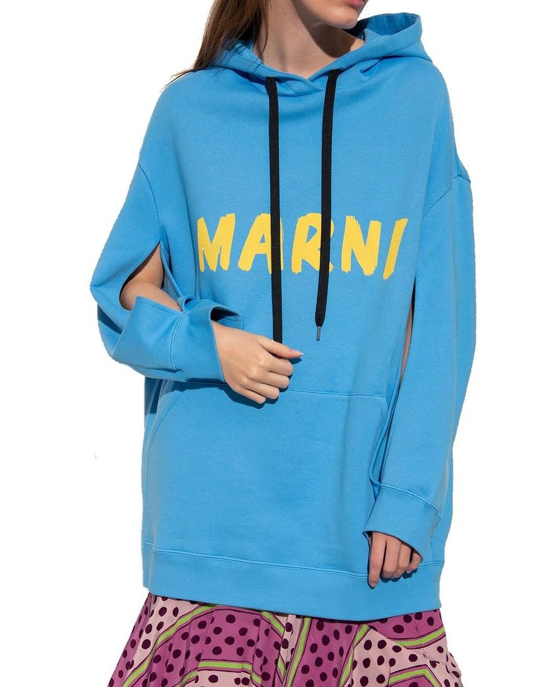 Marni Blue Cotton Sweatshirt Glam Steals