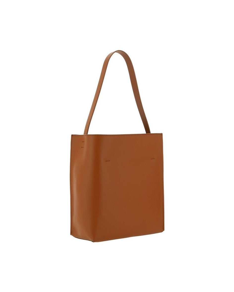 Marni Brown Calf Leather Bos Taurus Shoulder Bag 