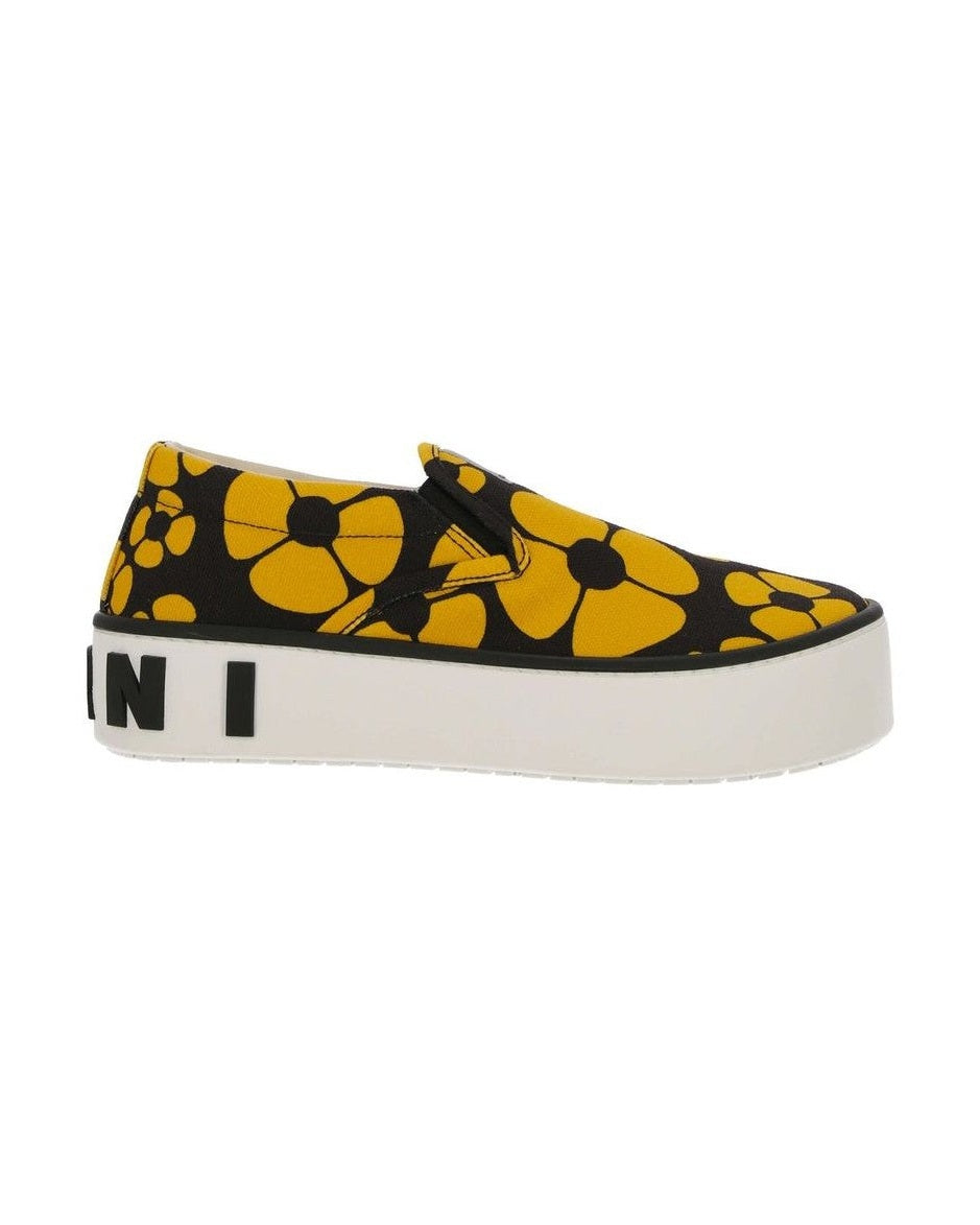 Marni Cotton Platform Sneakers Glam Steals