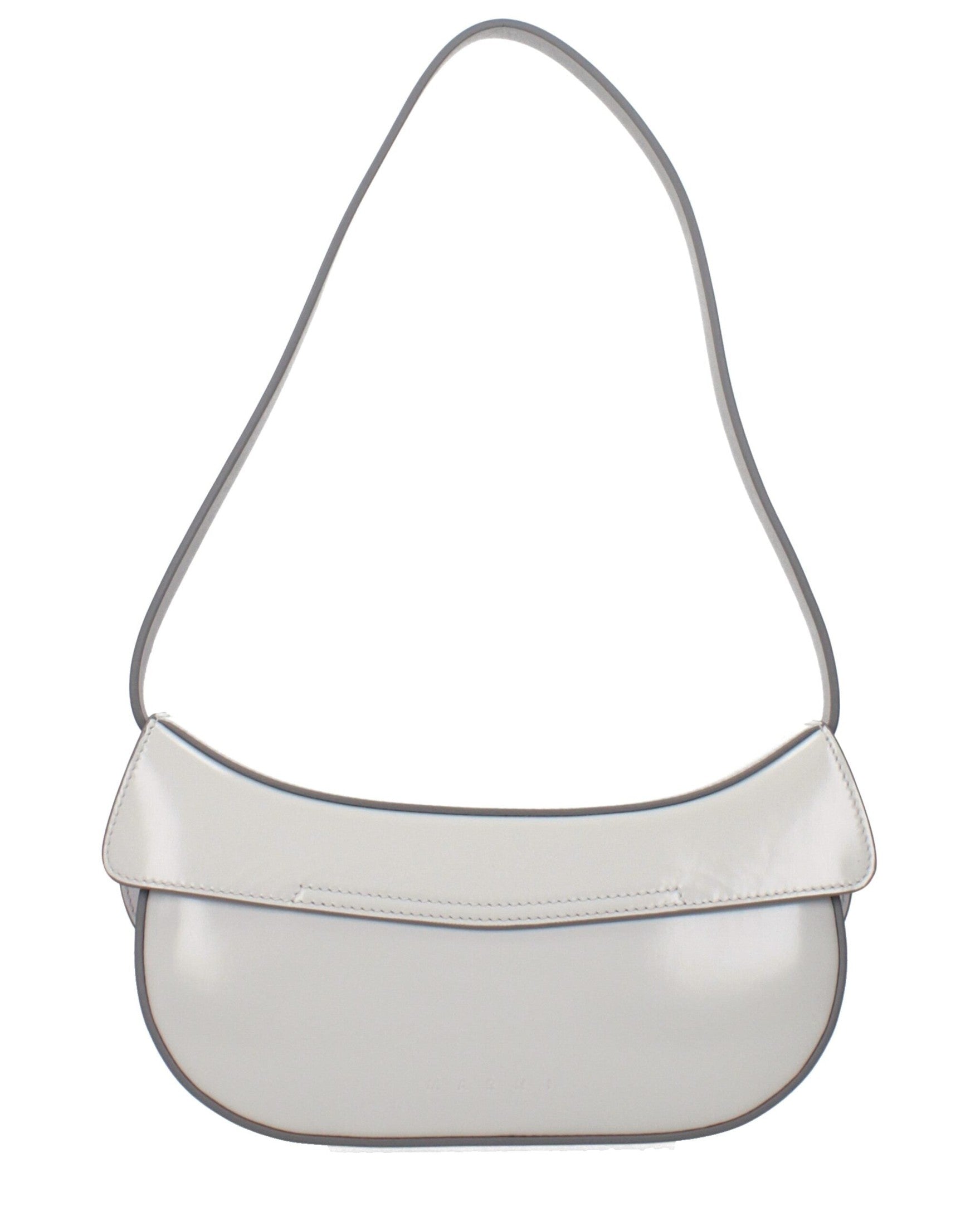 Marni Gray Leather Shoulder Bag Handbags